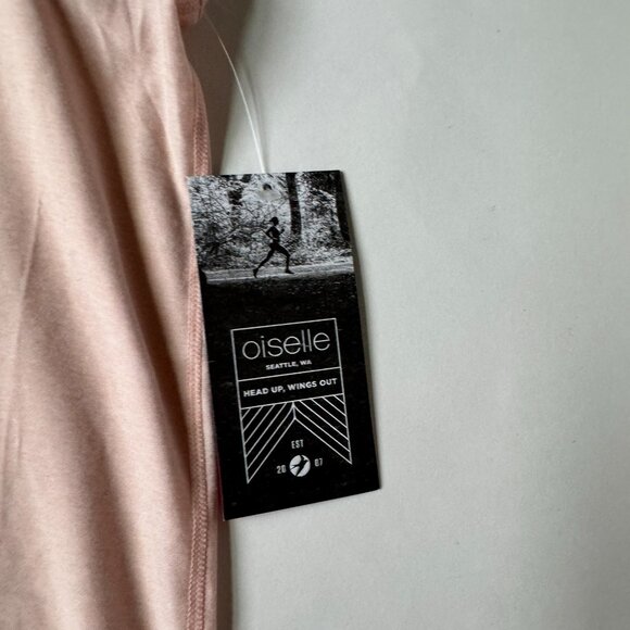 Oiselle Womens 2 Tank Top LIght Lux Mock Neck Rose pink White NEW NWT 205120 - Picture 4 of 7